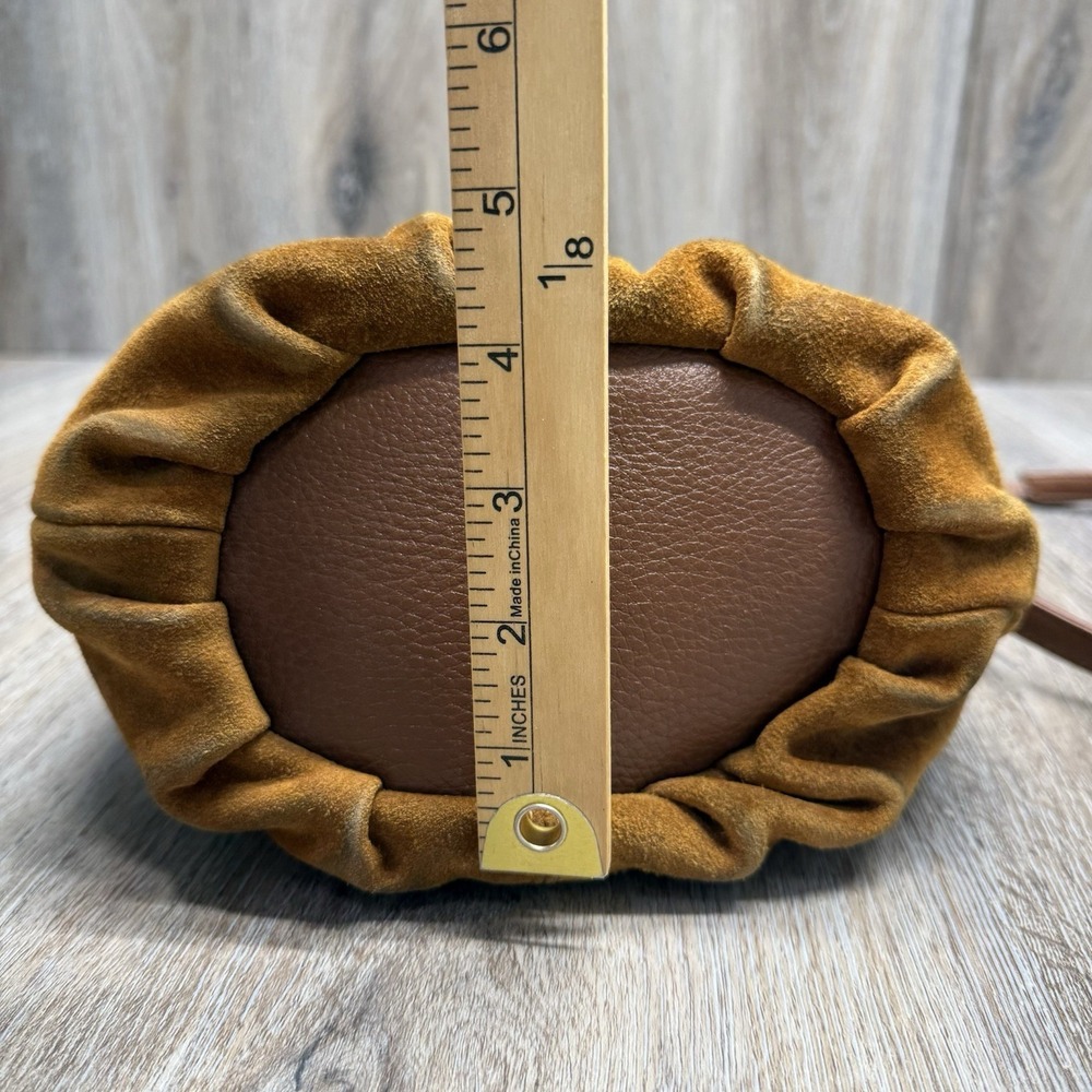 Rusty Brown Suede Crossbody Shoulder Bag Boutique Brand Miatras - Picture 16 of 16